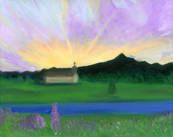 <b>Sunrise Service, 2024</b><br><i>Oil on canvas</i>