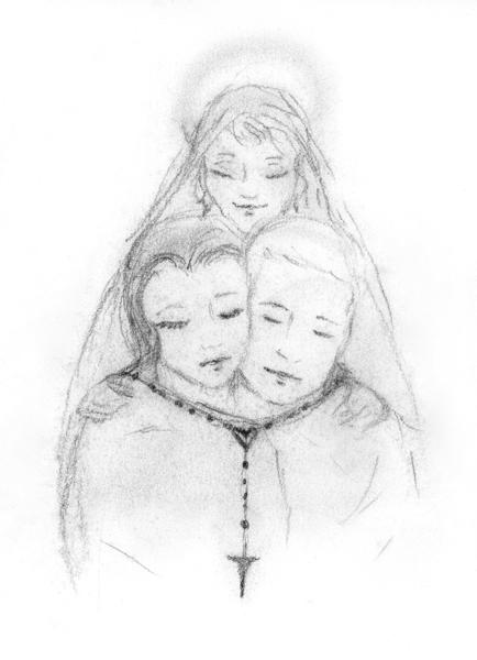 <b>Blessed by the Mother, 2020</b><br><i>Graphite on paper</i>
