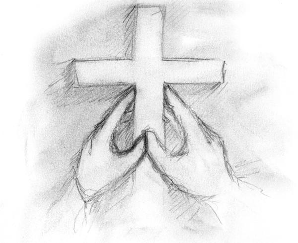 <b>Marriage Crucifix, 2022</b><br><i>Graphite on paper</i>