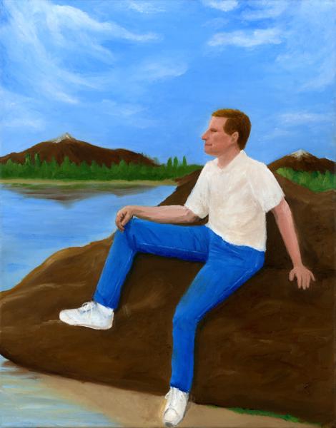 <b>Edge of Reflection, 2025</b><br><i>Oil on canvas</i>